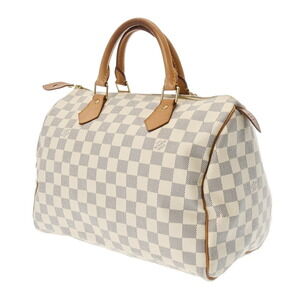 Louis Vuitton Canvas White Handbag Damier Azur Speedy